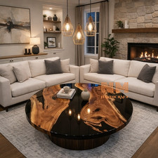 Luxus Black Epoxy River Table