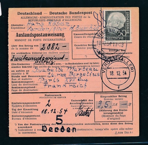 114139 auslandspostanweisung - 114139),