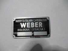 Typenschild Weber Vergaser Oldtimer Fiat Lancia Ferrari Maserati opel s65 s85