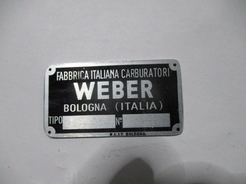 Typenschild weber vergaser - typenschild,