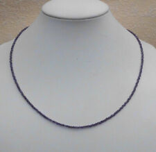 Edelsteinkette Amethyst 47cm Halskette - 2,2mm  facettierte Perlen - Collier