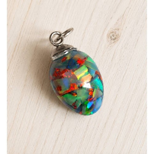 Synthetischer opal anhänger - opal,