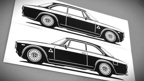 Alfa romeo giulia gta - giulia, sticker