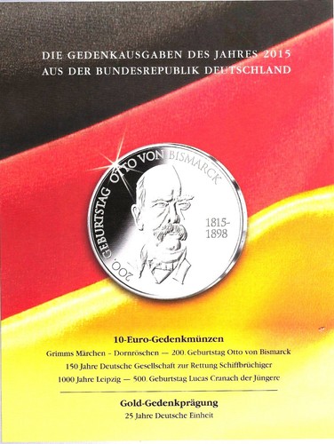 Gedenkmünzen brd 2015 5x - gedenkmünzen,