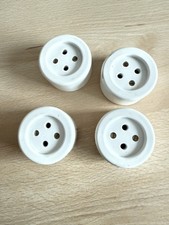 Alte Steckdosen  4x * Aufputz  * rund weiß * FS Dose gratis