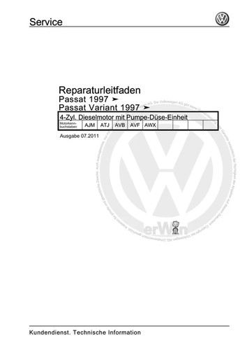 Passat reparaturanleitung - vw,