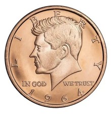 John F. Kennedy Kupfermünze 1