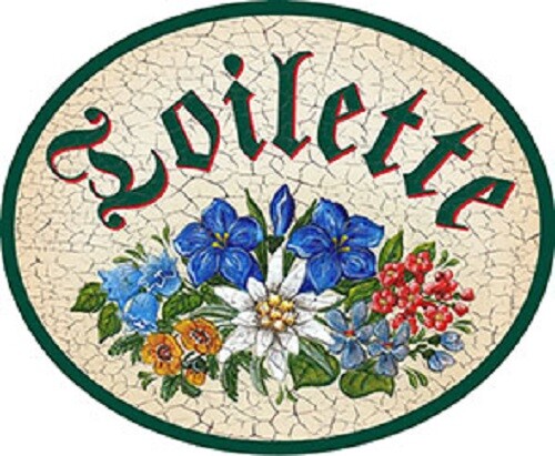 Toilette nostalgieschild - toilette, +
