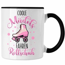 Trendation - Lustige Rollschuh-Tasse Geschenk für Rollschuhfahrerinnen Coole Mäd