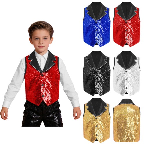 Jungen pailletten weste - pailletten,