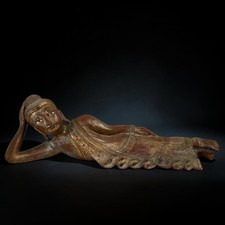 Liegender Holz Buddha Burma