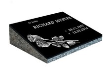 Urnengrabstein Granit Gedenkstein Grabplatte Urnengrab inkl. Inschrift und Motiv