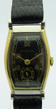 GLYCINE ART DECO DESIGN GEHÄUSE 30.J. 18KT WEISS/GELB GOLD HERRENUHR  HANDAUFZUG