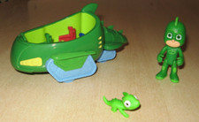 PJ Masks Gecko mit Geckomobil Figur mit Fahrzeug +  Eidechse