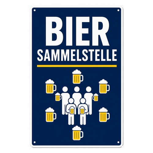 Blechschild 20x30cm bier - blechschild,