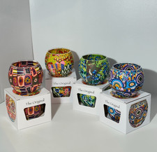 Leuchtglas Windlicht 11cm Teelichthalter DEKO Lampe Kerzehalter Geschenkideen