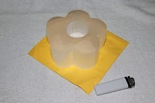 Teelicht Selenit Edelstein Blume weis Natur ca. g von Bärbel Drexel