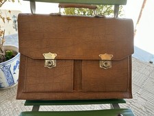 Alte Arbeitstasche Ledertasche 70er Jahre DDR Ranzen Braun