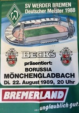 Plakat 1989 SV Werder Bremen -