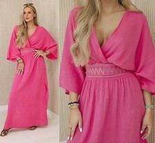 Neu 36 38 S M Damen Maxikleid