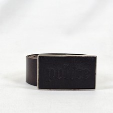 Herren DESIGNER POLICE LEDER GÜRTEL BRAUN GRÖSSE M/L