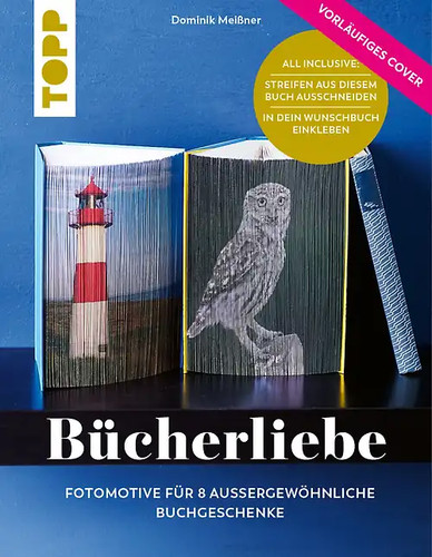 Motivblock bücherkunst mit - -,
