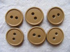 ca 1,5 cm 6 Stück Knopf Sammlung Set alt Knöpfe Bluse Hemd braun beige Jacke