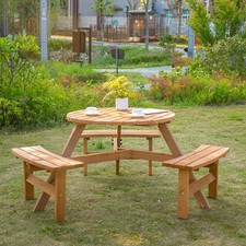 Garten Rund Tisch Stuhl Bänke