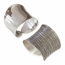 Damenring Silber 925 breit Bandring 925 Fingerring Statement verstellbar offen