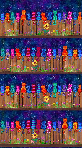 25x110cm bunte katzen auf dem - 25x110cm,
