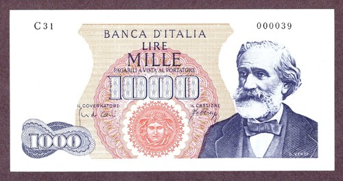 Italien 1000 lire banknote - 1000,