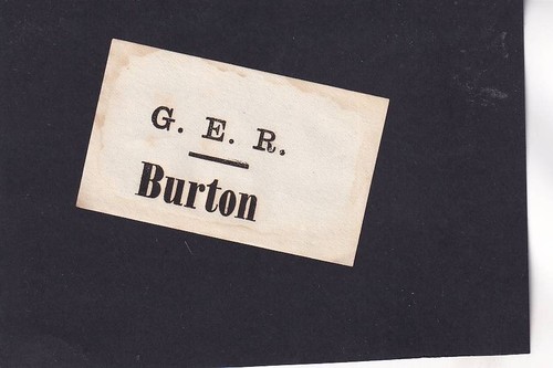 Burton great east railway - -,