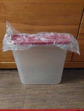 Neu Tupperware Supereidgenosse 5 Eidgenosse Lang mit rotem Deckel 2 Schütten 