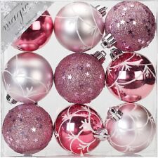 Christbaumschmuck Kunststoff Weihnachtsbaumschmuck Christbaumkugeln Rosa Mix