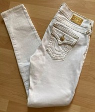 Extrem schöne Weiße Jeans Skinny 38 40 True Religion 28 NEU Po Klappen NP 349€