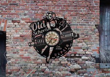 Wanduhr Uhr Holzuhr Uhren Ziffernblatt Clock Holz Armbanduhr KFZ Werkstatt V8 V6