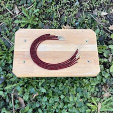 Gewandung Mittelalter LARP Nestelschnüre schwarz-rot 100%Wolle mit Nestelspitzen