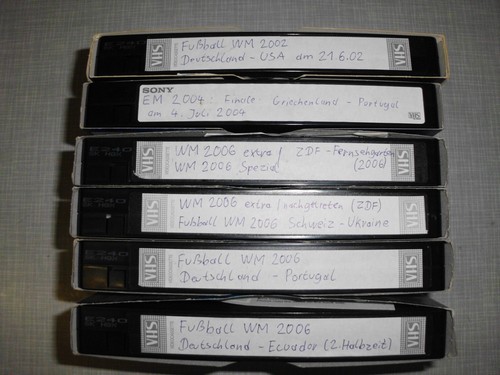 Vhs videokassetten fußball - vhs, wm