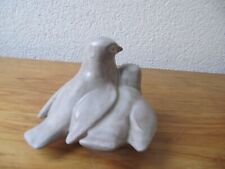 WGP Studio Keramik Figur Tauben Vögel Paar hell 12 x 10 cm Retro 50er 60er 70er