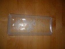 Eckige kuchenplatte aus glas - aus,