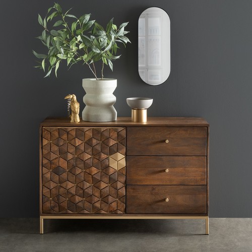 Kommode 119x77cm massivholz - kommode,