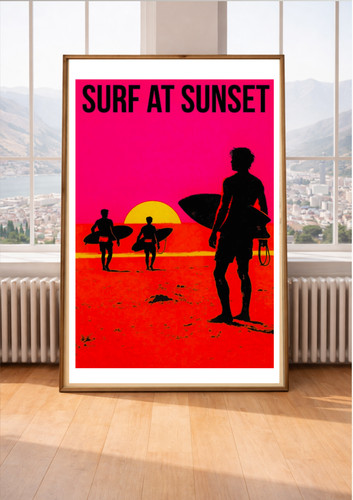Surfen bei sonnenuntergang - bei,