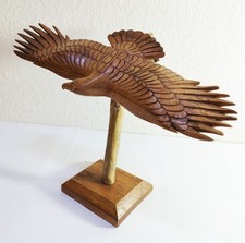schöner ADLER- Wurzel  Holz Eagle Holzfigur Tierfigur Dekofigur BALI Handarbeit