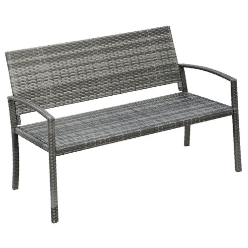 Rattanoptik parkbank für - parkbank,