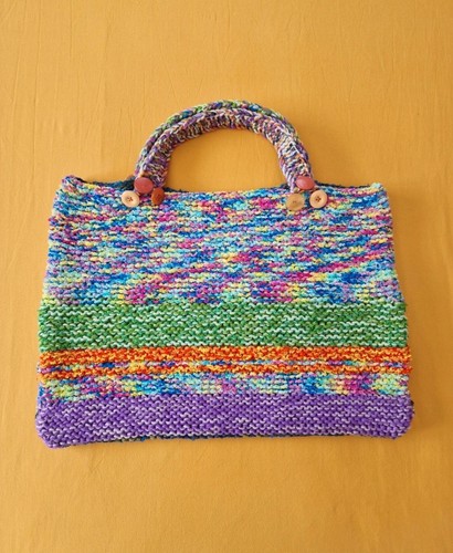 Bunte stricktasche - bunte,