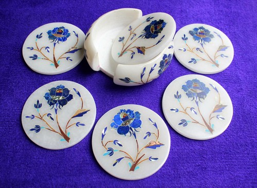 Marmor untersetzer set lapis - untersetzer,
