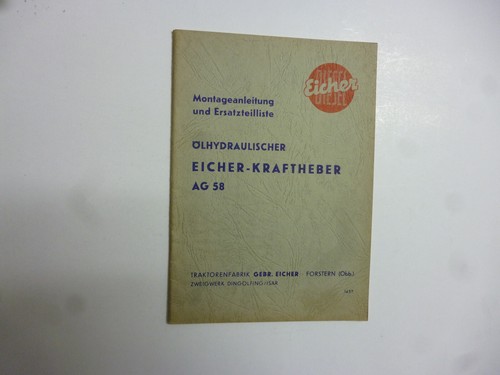 Eicher kraftheber 58 - eicher-kraftheber, ag