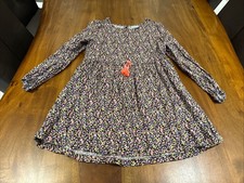 Langarm Kleid  Gr.134 für Mädchen Bunt Floral