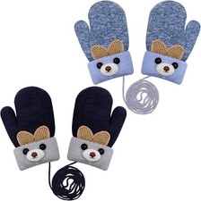 2 Paar Baby Winter Handschuhe