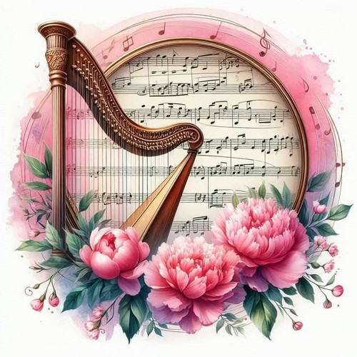 Tortenaufleger harfe harp - tortenaufleger,
